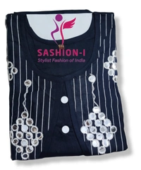 Gorgeous Stitched Kurti with Mirror Work - Coffee Brown, Red, Green & Black